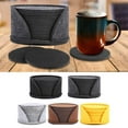 thumbnail image 5 of Felt Coaster Super Absorbent Drink Round Cup Mat Coasters Holder New Brand C4N9, 5 of 9