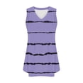 thumbnail image 6 of Timegard Womens Summer Tops V-Neck Striped Pleated Sleeveless Comfy Casual Tunic Tops for Leggings, 6 of 6