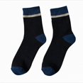 thumbnail image 3 of Babcutegg Mens Mid Calf Socks Color Block Comfy Cotton Anti-Slip Fall Winter Thermal Socks Black Size Free Size, 3 of 3