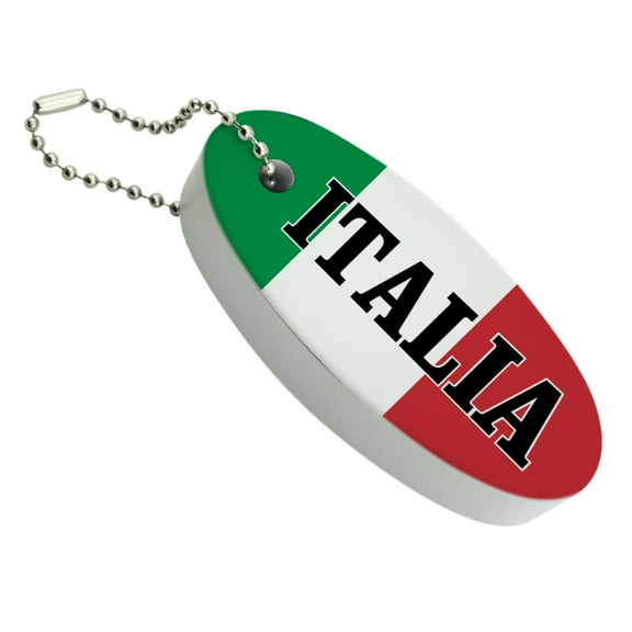 Italia Italy Italian Flag Floating Foam Keychain Fishing Boat Buoy Key Float