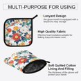 thumbnail image 3 of Yayeee Oven Mitts and Pot Holder Set of 2 Heat Resistant Kitchen Gloves Baking Hot Pad, Colorful Flowers Pattern, 3 of 5