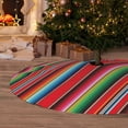 thumbnail image 2 of Cauagu 48" Christmas Tree Skirt Mexican Serape Blanket Stripes Pattern Christmas Tree Decorations Tree Mat for Xmas Decorations Occasion Holiday Home Decor -48", 2 of 7