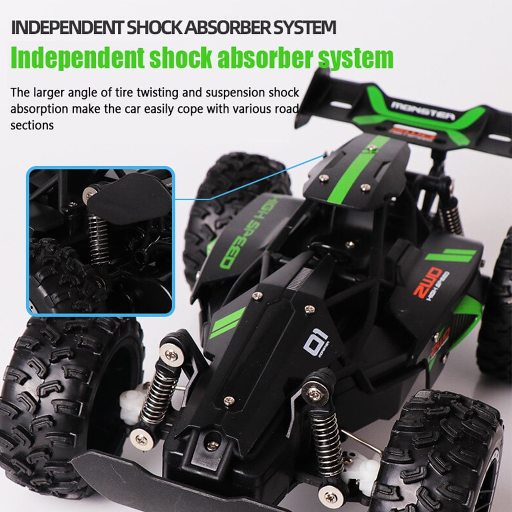 1:18 RC Cars,2.4Ghz 4WD Remote Control Car,20+KM/H High Speed Stunt Vehicle Model,Off-Road Sensing Racing Car,2 Batteries,Truck Toy for Kids