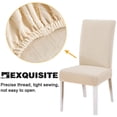 thumbnail image 4 of Slipcover for Dining Room Chair Set of 4 Spandex Stretch Chair Covers for Kitchen Washable for Hotel Banquet & Ceremony, Dining Chair Seat Covers Suitable for Square Back, 4 of 7
