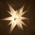 thumbnail image 4 of Aurora Superstar 17" White Hanging Moravian Star Light LED Lantern Decor, Weatherproof Fold-Flat Plastic Lighted Star, 4 of 6
