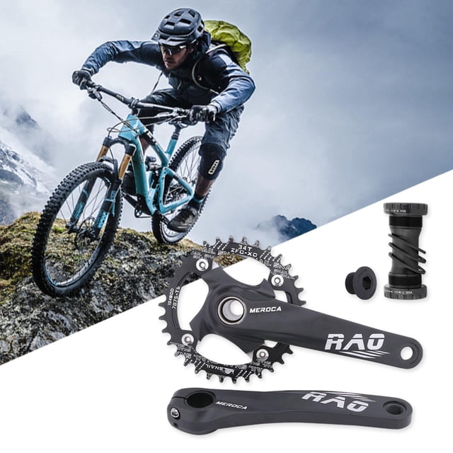 Conjunto de Manivela Cónica Baoblaze de 170 mm MTB 104 BCD Color Negro 34T