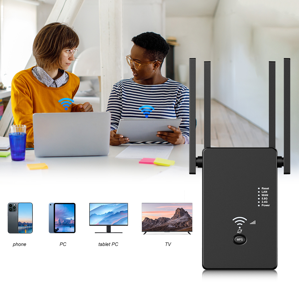 Wireless Repeater,With This Wifi Router Dual Band Speeds Ideal 2.4