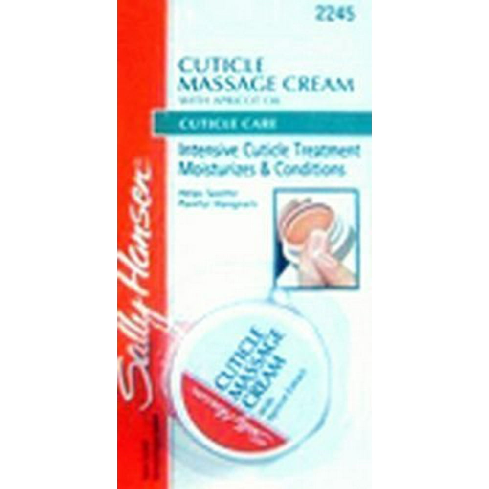 Sally Hansen Cuticle Massage Cream with Apricot Extract .4 oz (4Pack