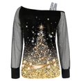 thumbnail image 3 of Black_Friday Christmas Clothes for Kids Fayshow0 Fashion Women Print Long Sleeve Comfortable Breathable Casual Shirt Tops, 3 of 3