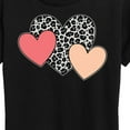 thumbnail image 3 of Instant Message - Snow Leopard Colored Hearts - Women's Short Sleeve Graphic T-Shirt, 3 of 6