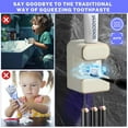 thumbnail image 2 of Automatic Toothpaste Dispenser,Wall Mounted Electric Toothpaste Dispenser with 3 Toothpaste Slots,Toothpaste Dispenser for Kids and Adults (White), 2 of 9