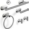 thumbnail image 1 of Brushed Nickel Set, Stainless Steel Self Adhesive Easy Installation Paper Holder with Rustproof Design for Kitchen Bathroom (5 Pieces), 1 of 5