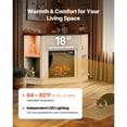 thumbnail image 3 of KFFKFF Farmhouse Fireplace TV Stand with Electric Heater, Entertainment Center for TVs up to 50 Inches, Includes 18-Inch Fireplace, LED Lighting, Storage Drawers, and Cabinets, 3 of 9