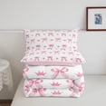 thumbnail image 5 of Erosebridal Kawaii Bowknot Bedding Twin Comforter Set,Love Heart Down Comforter,Dreamy Princess Bedding Sets Twin With Comforter,Lightweight Female Bedroom Decorative,Reversible,2-Piece, 5 of 8