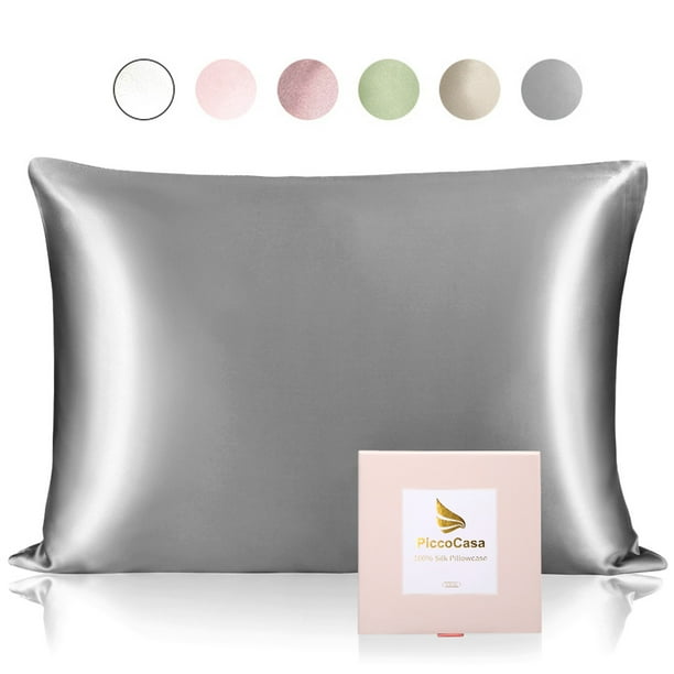 100 Pure Silk Pillowcase for Hair and Skin 25 Momme Breathable Pure Silk Pillow Cases King