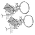 thumbnail image 5 of LABSERRON 2Pcs Airplane Keychain Zinc Alloy Travel Theme Accessories for Travel Enthusiasts 11.8X3.9X0.4In, 5 of 7