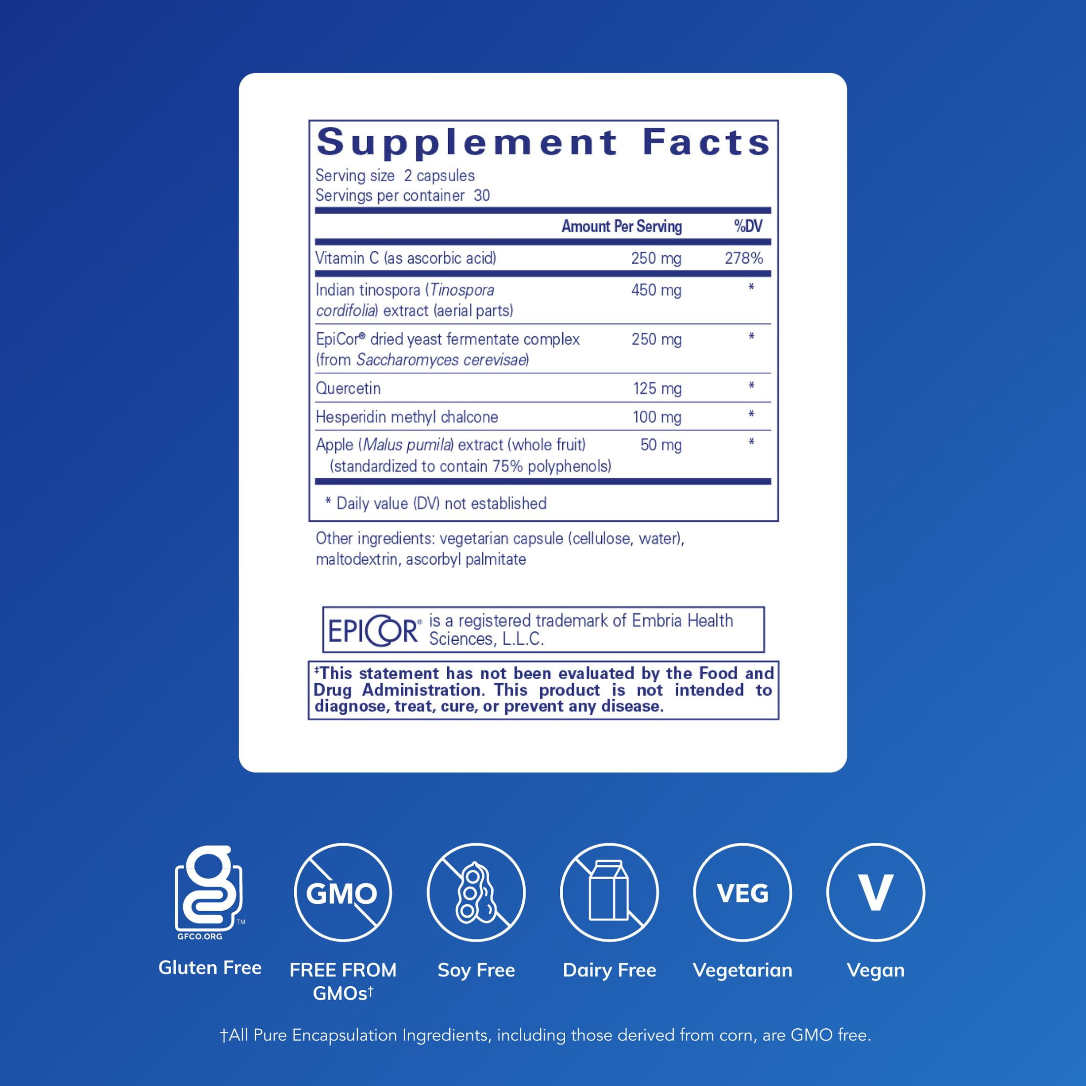 Pure Encapsulations Aller-Essentials | Hypoallergenic Dietary Supplement for Healthy Immune Response and Nasal Function* | 60 Capsules
