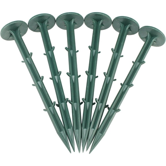 10/15/20 Pack 6 Inch Plastic Garden Lawn Stakes, Landscape Anchors Rustproof Spikes for Ground Lawn Edging, Weed Fabric, Tarp, Christmas Yard Decor, Camping Tent