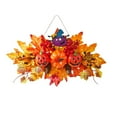 thumbnail image 4 of Cheapark Halloween Wreath Ghost Festival Decoration, Maple Leaf Pumpkin Wall Hanging, Harvest Scene Arrangement, Door Festive Ornament, 4 of 6