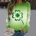 thumbnail image 1 of Pntutb Grande Taille Liquidation! Mode de la Saint-Patrick Chandail Décontracté à Manches Longues et Col Rond Imprimé pour Femmes, 1 of 4
