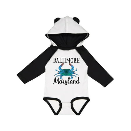 

Inktastic Baltimore Maryland Vacation Blue Crab Gift Baby Boy or Baby Girl Long Sleeve Bodysuit