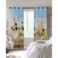 thumbnail image 2 of Gnomes Sunflower Blackout Curtains 96 Inch Length 2 Panels Set, Elegant Pastoral Summer Botanical Wooden Full Shading Curtains for Windows, Blackout Curtains for Bedroom Living Room 52"x96", 2 of 8