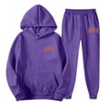 thumbnail image 3 of Zylarhe Men's Casual Hoodie And Jogger Set Letter Print Sweatsuit For Everyday Wear Spring Fall Winter Outfit Suit Jacket for Men, 3 of 5