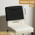 thumbnail image 2 of 4 Pzas de Fundas Elásticas para Respaldo de Silla de Comedor, Funda Protectora de Poliéster para Respaldo de Silla, Respaldo a Prueba de Polvo, Slipcover Gris/negro para Oficina en Casa 19X13.7 Pulga, 2 of 11