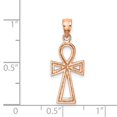 thumbnail image 5 of 14k Rose Gold Solid Polished Ankh Charm Pendant, 5 of 7