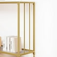 thumbnail image 3 of EastVita Console Table - Glass Shelf, Metal Frame, 33.5” Behind Couch Table Industrial Hallway Table for Living Room, Foyer, Bedroom,Console Sofa Table, 3 of 6
