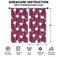 thumbnail image 2 of Blackout Kids Curtains,Red Baseballs with Blue Flowers Pattern Childrens Insulated Curtains Set Of 2,Bedroom Essentials,Toddler Room Decor 42"x84", 2 of 5
