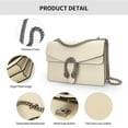 thumbnail image 6 of FEIMINA Designer Handbags Luxury,Chains Shoulder Bag For Women,Genuine Leather Crossbody Bags,Fashion Square Bag (Beige）, 6 of 8