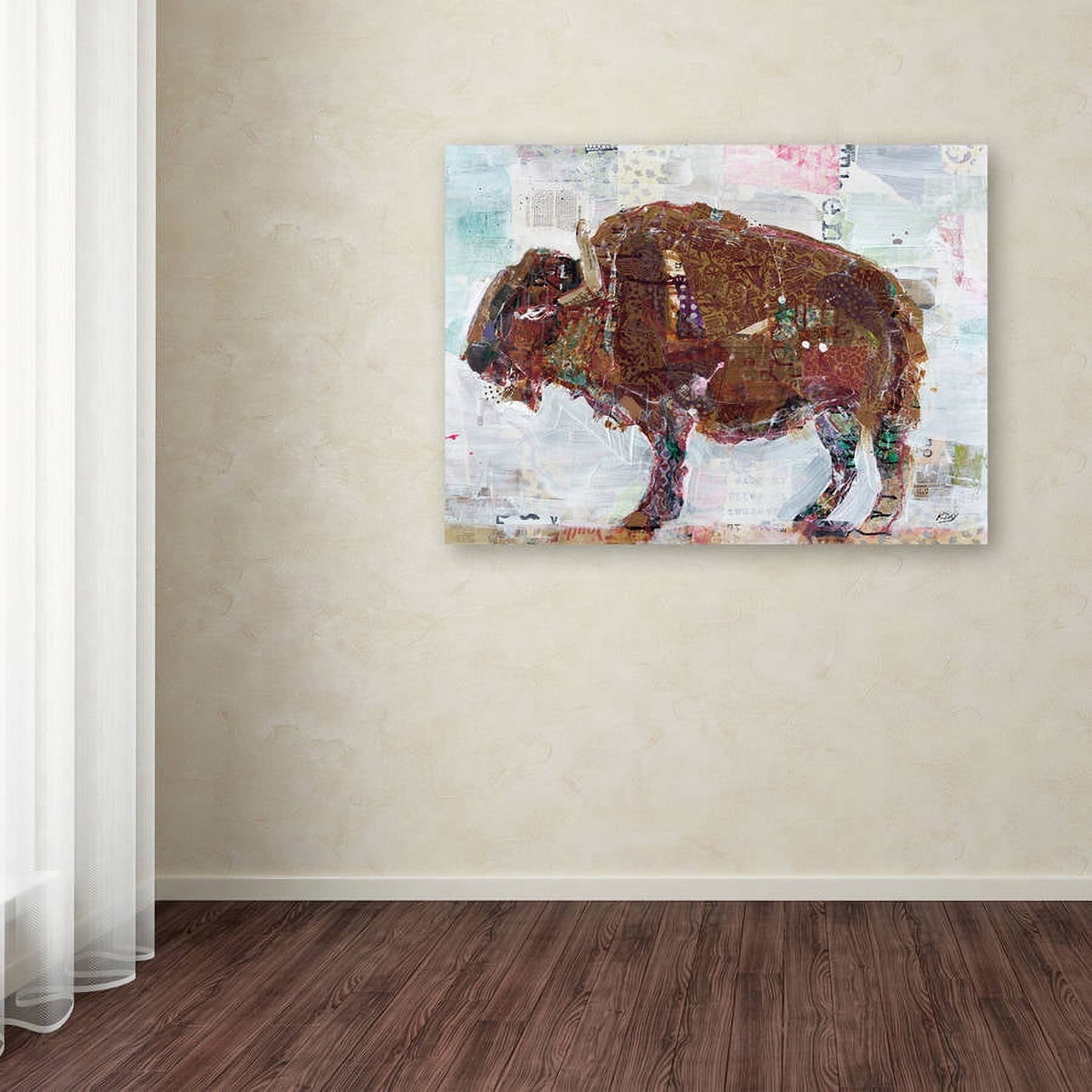 Trademark Fine Art "El Buffalo Brown Crop" Canvas Art by Kellie Day