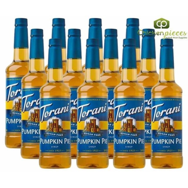 Torani Sugar-Free Pumpkin Pie Flavoring Syrup 750 mL/25.36 oz Bottle