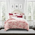 thumbnail image 2 of Maison Toile Red Duvet Cover Set Super Queen, 2 of 5