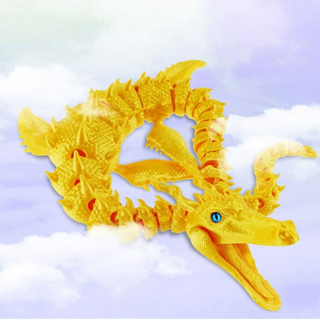 Figura articulada de cristal de 41 cm con dragón, ideal para decorar el hogar, la oficina y el escritorio.