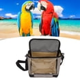 thumbnail image 4 of Bird Carrier Bag, Rattan Weaving Craft Lightweight Scratch Resistance Bird Travel Backpack  For  For Hamster For Travel For Walking For Small Lizard Grey,Blue, 4 of 8