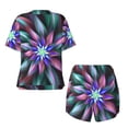 thumbnail image 2 of Sigee Colored Abstract for Sleepwear Casual Pjs with Pockets Women's Pajamas Sets Shorts 2 Piece Short Sleeve Lounge Sets Small, 2 of 9