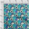 thumbnail image 2 of oneOone Cotton Jersey Turquoise Blue Fabric Sports Basket & Football Sewing Fabric By The Yard Printed Diy Clothing Sewing Supplies 58 Inch Wide, 2 of 4