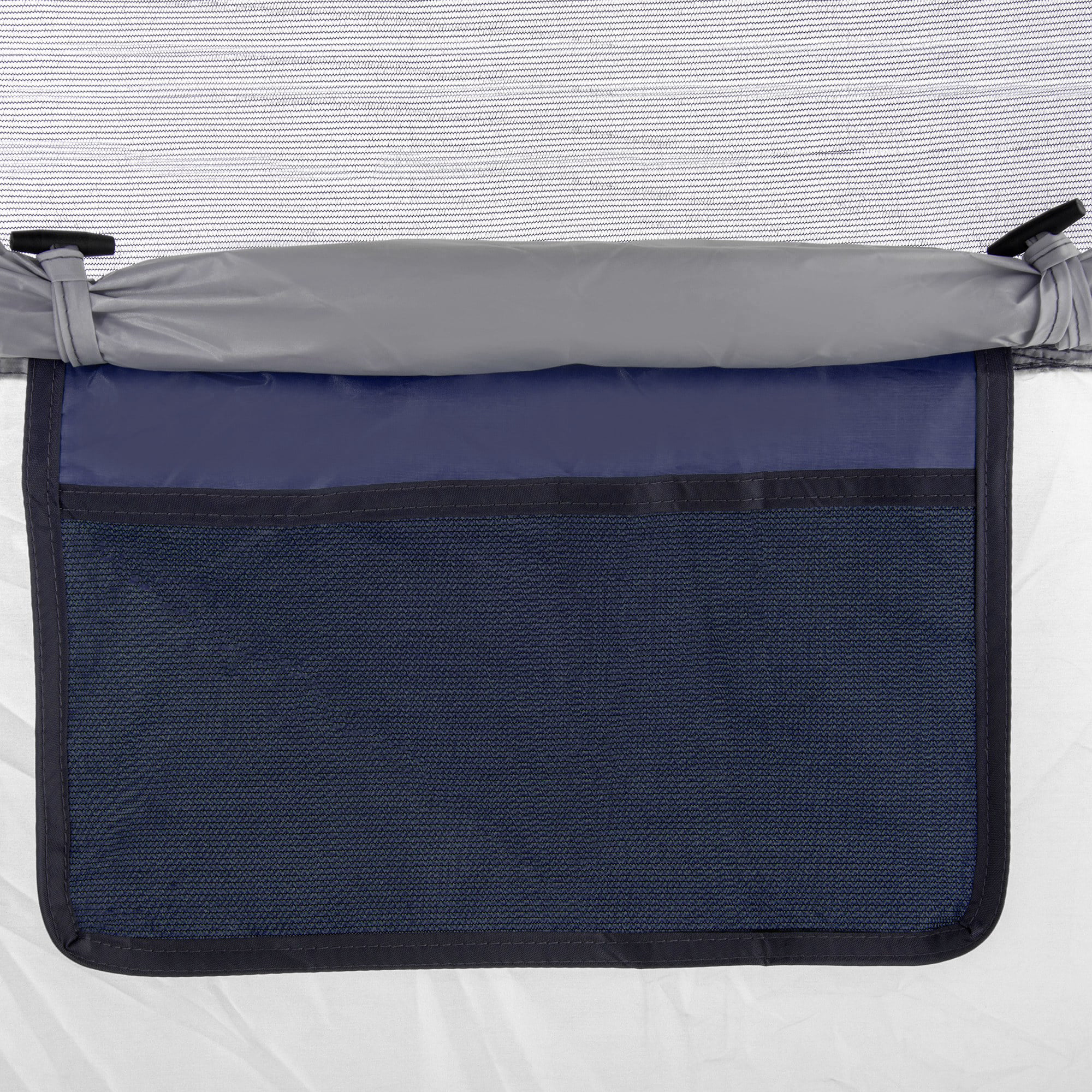OUTSUNNY Tente pop up montage instantané - tente de camping 2 pers. - 1  porte + 2 fenêtres - dim. 2,2L x 1,08l x 1,1H m - fibre verre polyester  bleu gris pas cher 