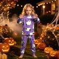 thumbnail image 4 of Xyant Halloween Boys Pajamas Ghost Cat Pjs Set Long Sleeve Kids Soft Cotton 2 Piece Sleepwear Toddler Boy Pajamas,Size 8-9 Years, 4 of 9