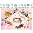 thumbnail image 3 of Pink Floral Tea Party Backdrop Let's Par Tea Women's Perfect Afternoon Tea Party Decorations Banner Birthday Party Bridal Shower Photography Background, 3 of 3