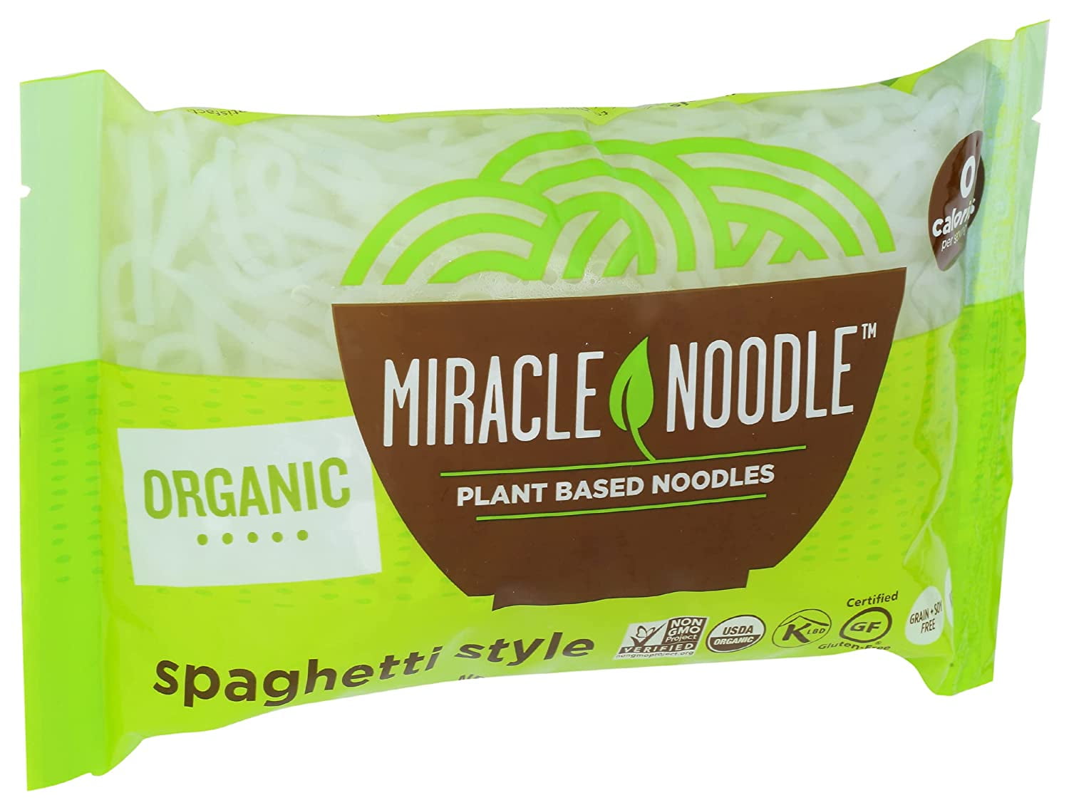 Miracle Noodle Plant Based Noodles Organic Spaghetti, 7 oz Pack of 6