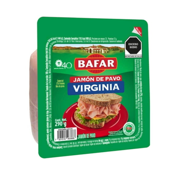 Jamón virginia Bafar 290 g