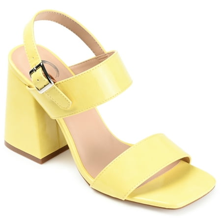 

Journee Womens Adras Open Square Toe Block Heel Dress Sandals