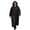 #186Black, variant on Plus Size Womens Long Hooded Rain Poncho Waterproof Full-Zip Windbreaker Jacket With Pockets