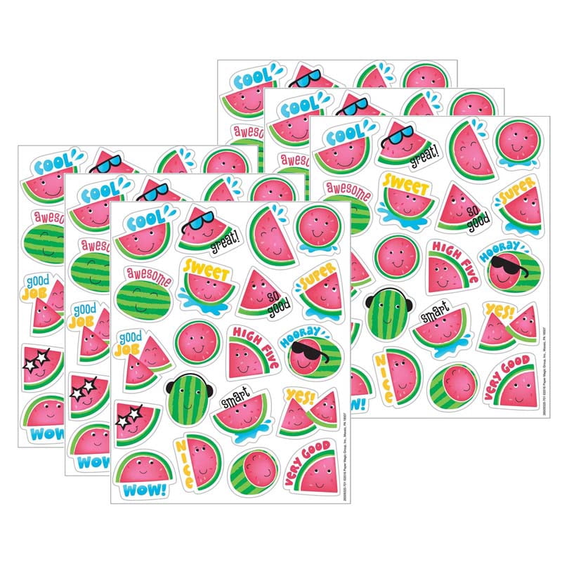 Eureka Watermelon Scented Stickers, 80 Per Pack, 6 Packs