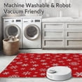 thumbnail image 5 of ODIKA 6'x9' Machine Washable Non-Slip Area Rug, Festive Snowflake Wonderland Holiday Celebration Decorative Accent High Traffic Rug with Pad, Red, 606660, 5 of 8