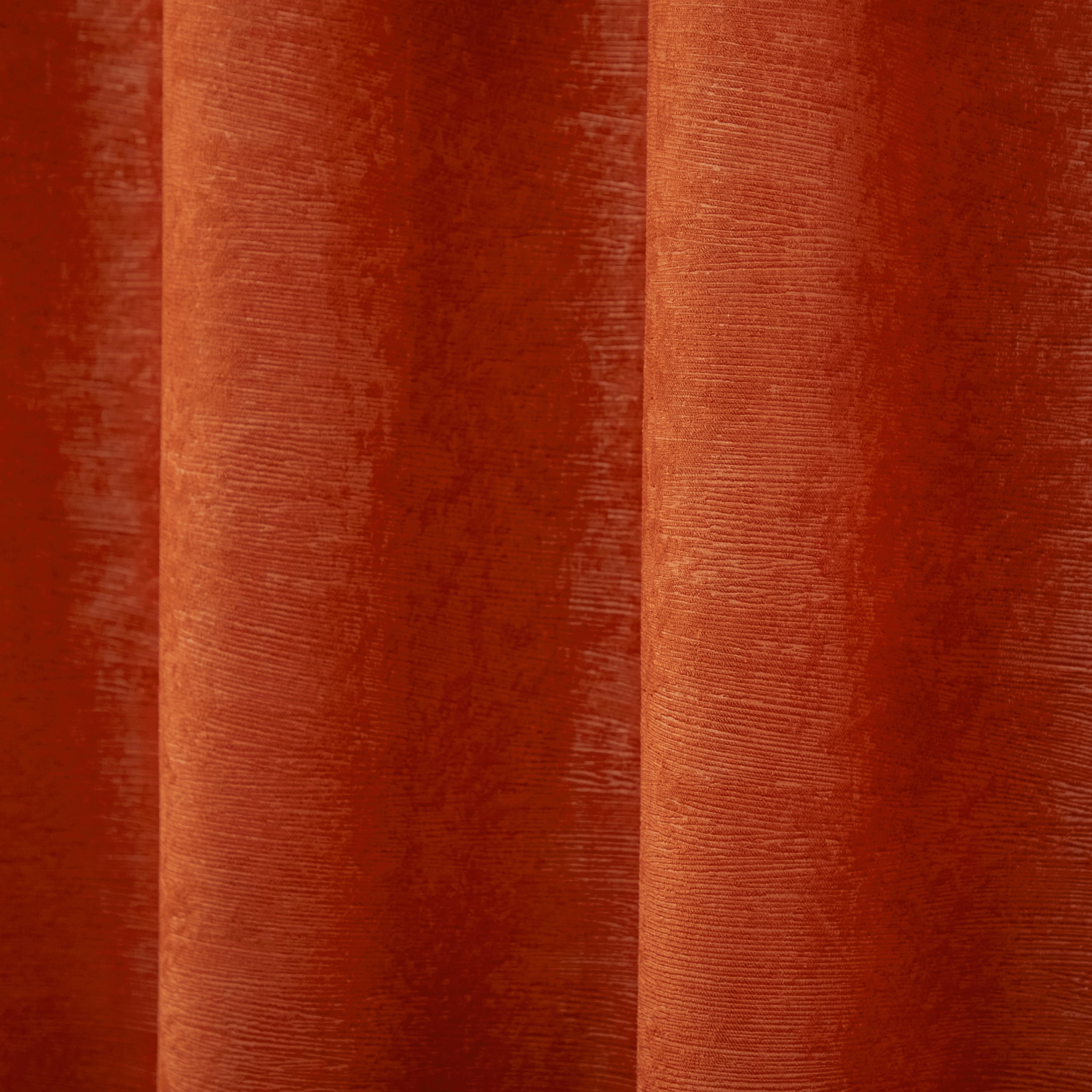 TOWN & COUNTRY EVERYDAY Lustre Solid Heavyweight Textured Sateen Indoor Curtains, Room Darkening Opacity, Grommet Top, Energy Efficient, 2-Pack Set, 52"x96", Mecca Orange