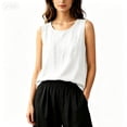 thumbnail image 2 of NTACZA Summer Tank Tops for Women Casual Round Neck Cotton Sleeveless Ladies Summer Tops, 2 of 6